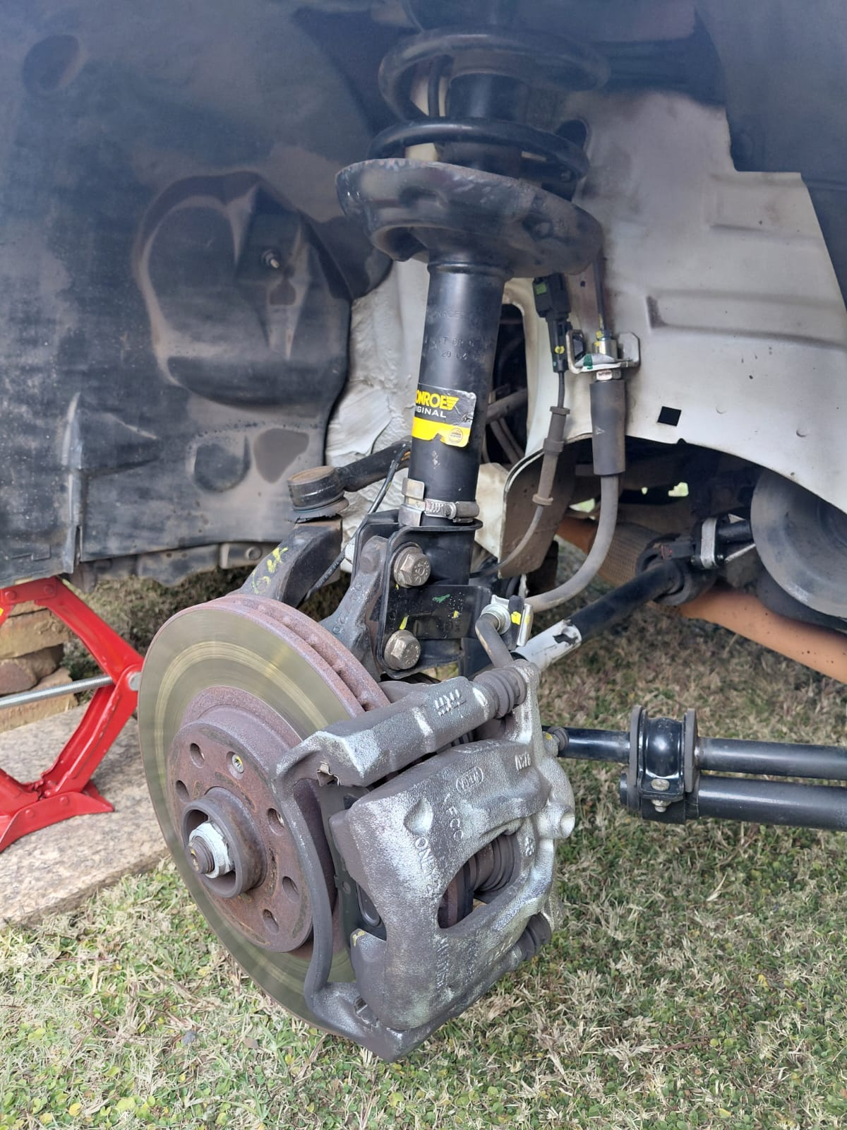 Industrial brake assembly after dry ice cleaning